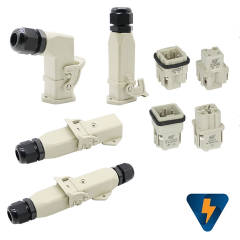 Giắc cắm 5 chân 10A vuông vỏ bọc nhựa