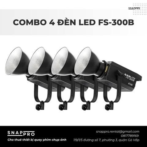 COMBO 4 ĐÈN LED NANLITE FS-300B
