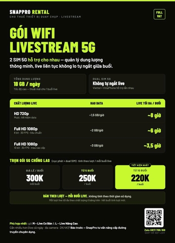 GÓI WIFI LIVESTREAM 5G