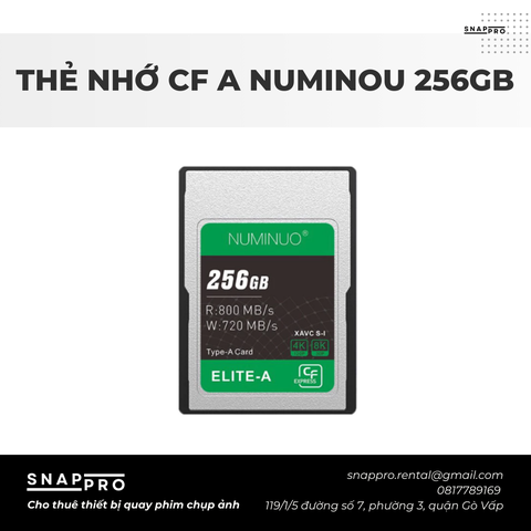 THẺ NHỚ CFEXPRESS TYPE A NUMINUO 256GB 800MB/S