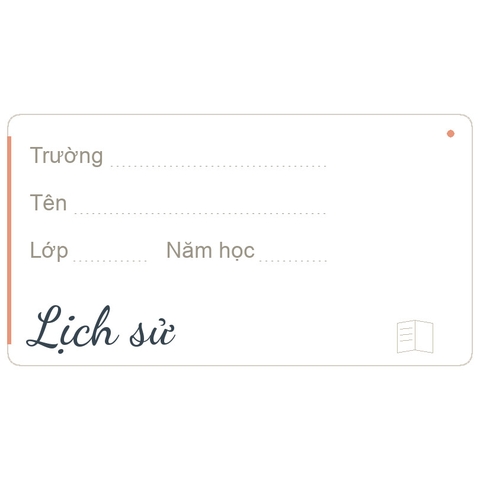Nhãn vở KOREAN MINIMALIST môn học lớp 1-12 - In tên theo yêu cầu