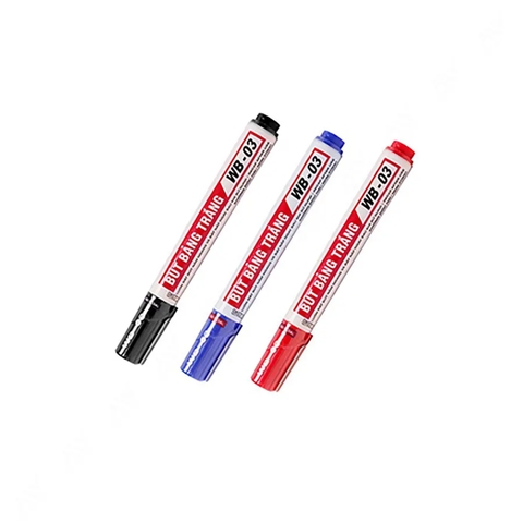 Bút lông bảng trắng các màu xanh đỏ đen Thiên Long W03, Thế giới bảng, bút dạ quang, nhũ