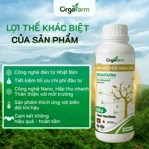NPK Hữu Cơ OrgaFarm - Siêu Tăng Trưởng - 5L