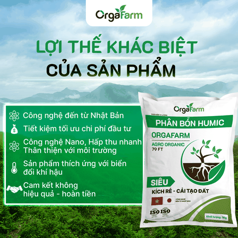 Phân Bón Hữu Cơ Humic OrgaFarm - 1KG