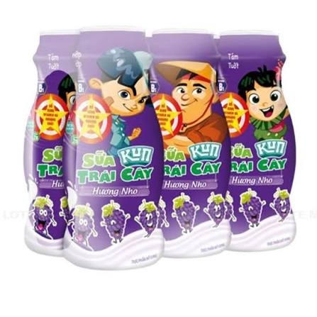 SUA TRAI CAY KUN HUONG NHO CHAI 85ml