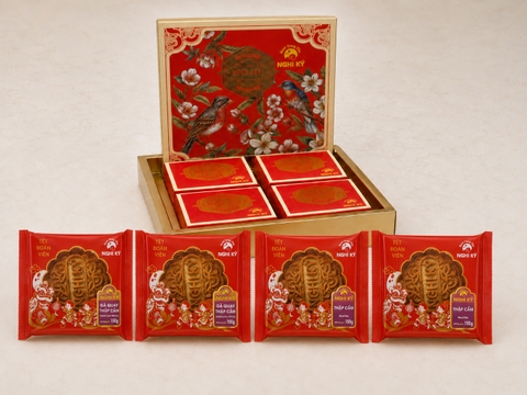 HỘP 4 BÁNH TRUNG THU (2 GÀ, 2 THẬP CẨM)