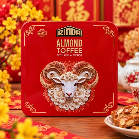 KEO TOFFEE RINDA HANH NHAN HOP THIET 120G