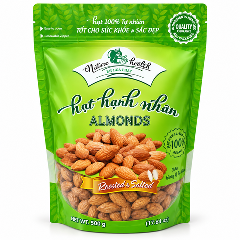 HAT HANH NHAN ALMONDS TUI 500GR