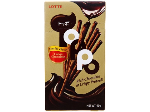 BANH QUE TOPPO NHAN SOCOLA HUONG CA CAO 40GR