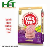 BANH GAO ONE ONE KHOAI LANG TIM 166G 20GOI