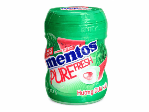 KEO GUM KHONG DUONG MENTOS HUONG BAC HA KHUYNH DIEP 17.5G