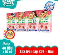 SUA CHUA TRAI CAY KUN HUONG DAU 110ML