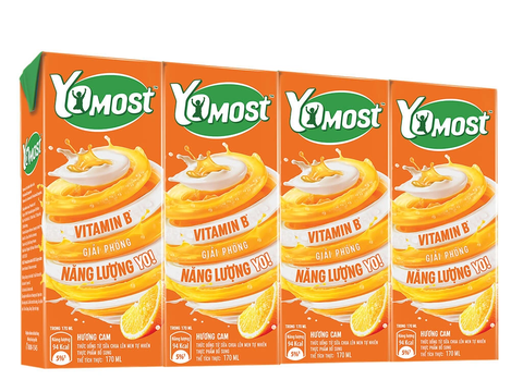 SUA CHUA UONG YOMOST HUONG CAM 170ML