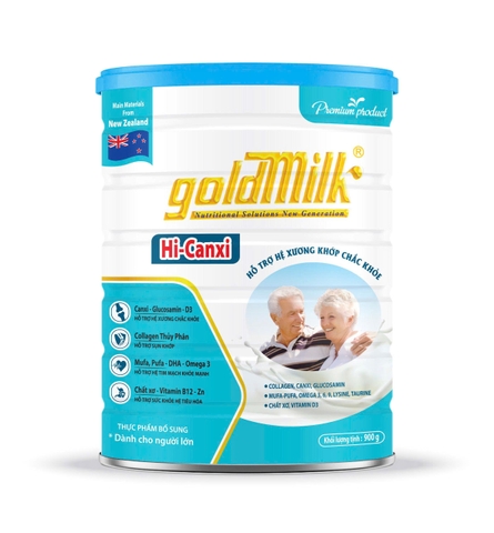 SUA BOT GOLD MILK HI-CANXI (NGUOI LON) SP CAI TIEN 900G/H