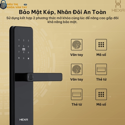 Khóa vân tay chống cháy Hexa HX12