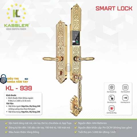 Khóa vân tay Kassler đại sảnh KL-939