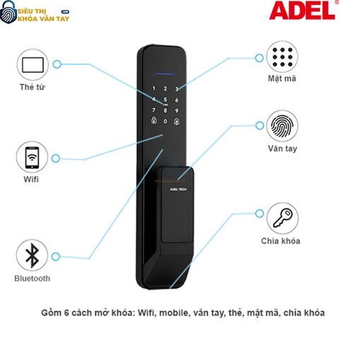 Khoá vân tay cửa gỗ  Adel US13 - LB14B