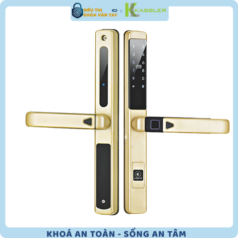 Khóa vân tay Kassler cửa nhôm KL-599 LX Champagne