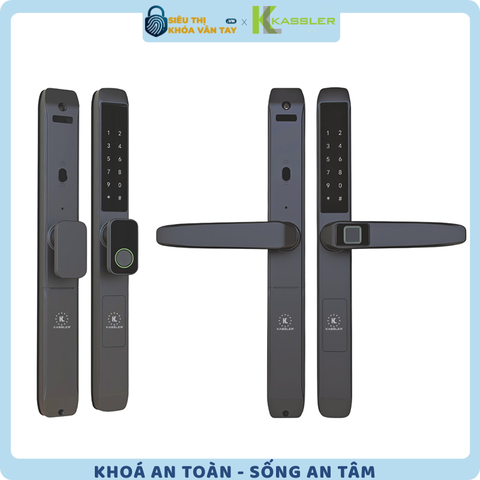 Khóa vân tay Kassler cửa nhôm KL - 599TN BLACK