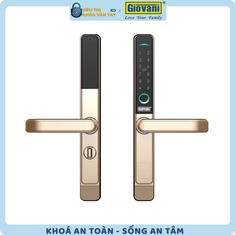 Khóa vân tay  Giovani cửa nhôm GSL-582G màu vàng