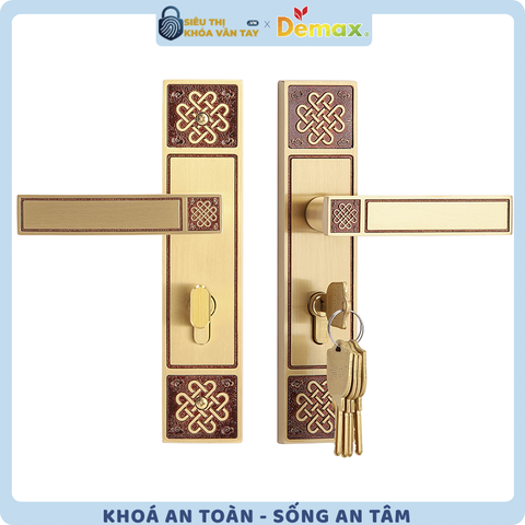 Khóa Cơ Cửa Chính Demax CLK319  BRASS