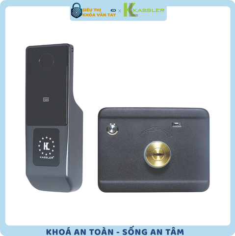 Khóa vân tay Kassler cửa cổng KL-579 Grey APP