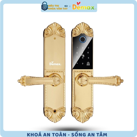 Khoá Vân Tay Đại Sảnh Demax EL280 BRASS 24K