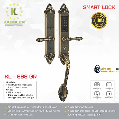 Khóa vân tay Kassler đại sảnh KL-969 GR