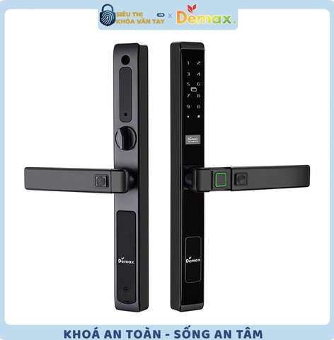 Khoá Vân Tay Cửa Nhôm Demax EL688BLWH