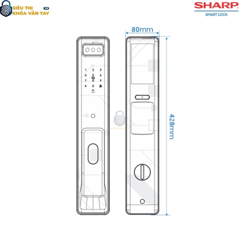 KHÓA THÔNG MINH CỬA GỖ SHARP R1-FDV