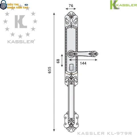 Khóa vân tay Kassler đại sảnh KL-979 R
