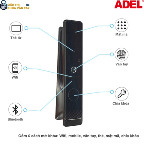 Khoá vân tay Adel cửa gỗ US13 - LB23B