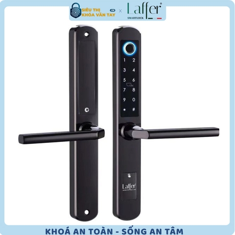 Khóa Vân Tay Cửa Nhôm Laffer XF19 Vân Tay 2 mặt