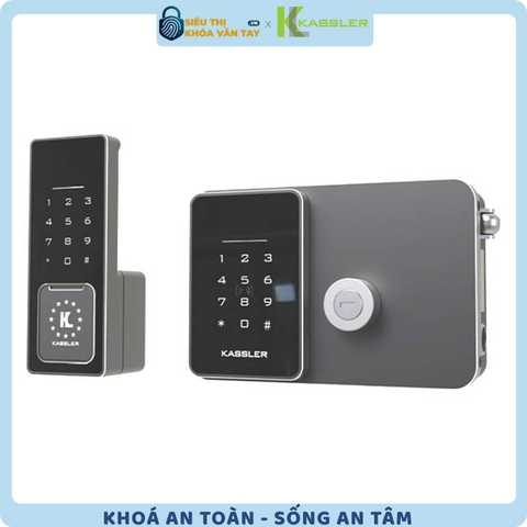 Khóa vân tay Kassler cửa cổng KL 579 CNC - SILVER GREY