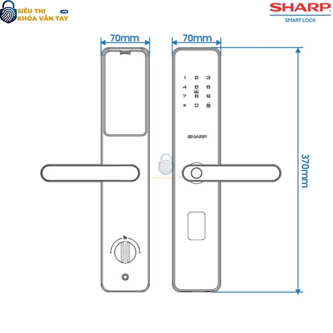 KHÓA THÔNG MINH CỬA GỖ SHARP T2-B