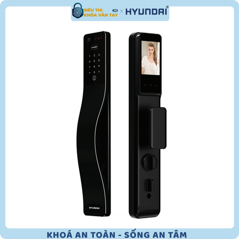 Khóa vân tay Hyundai cửa gỗ HY-SLA807F Black