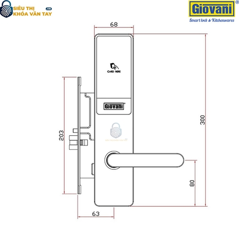 Khóa thông minh khách sạn Giovani GSL-X303