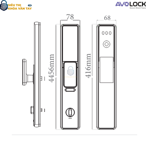 Khóa Vân Tay Avolock Cửa Gỗ AL  83FRVT
