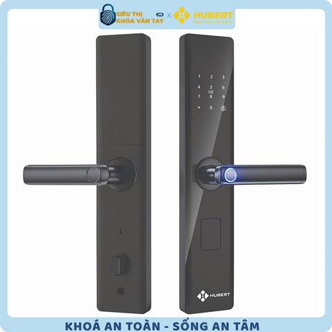 Khóa vân tay cửa gỗ Hubert CG59 ROUGH BLACK
