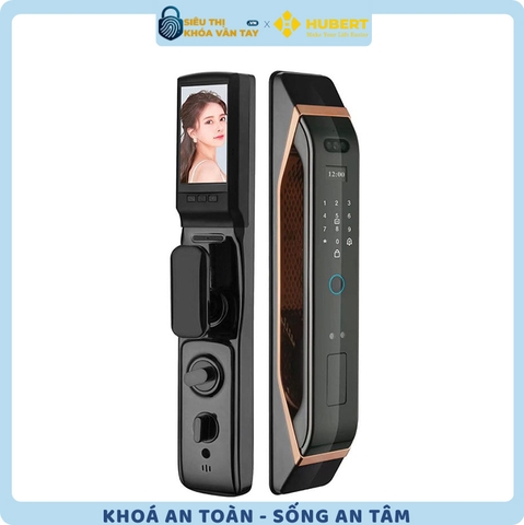 Khóa vân tay cửa gỗ Hubert CG68VF COPPER