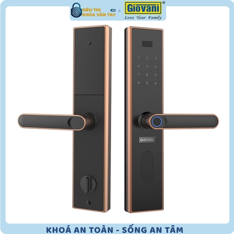 Khóa vân tay Giovani cửa gỗ GSL-630G màu đồng