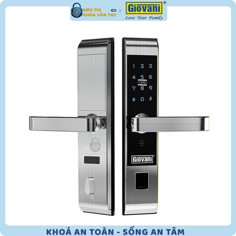 Khóa vân tay Giovani cửa gỗ GSL-C138G màu bạc