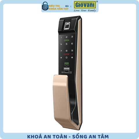 Khóa vân tay Giovani cửa gỗ GSL-K888BG màu đen vàng
