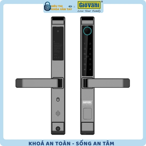 Khóa vân tay  Giovani cửa nhôm GSL - 208B màu đen