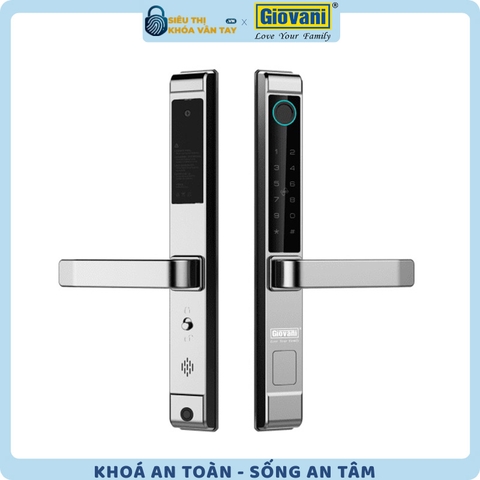 Khóa vân tay  Giovani cửa nhôm GSL - 208GY màu xám