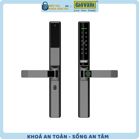 Khóa vân tay  Giovani cửa nhôm GSL-586B màu đen