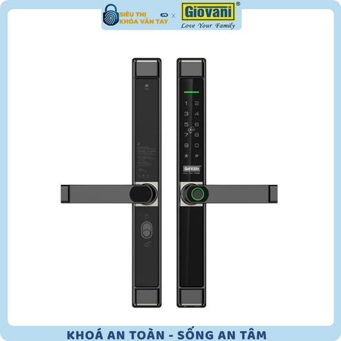 Khóa vân tay Giovani cửa nhôm GSL-8801B màu đen