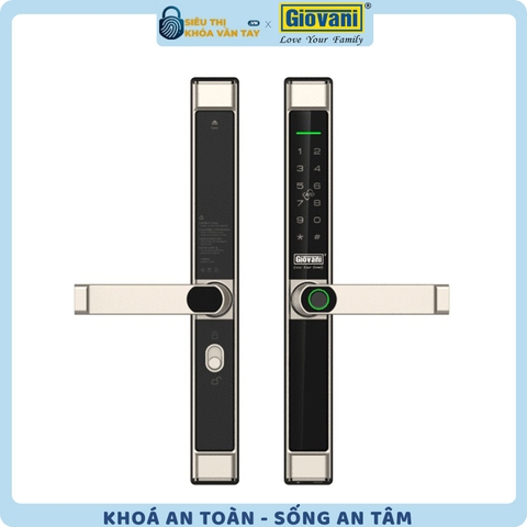 Khóa vân tay  Giovani cửa nhôm GSL-8801G màu vàng