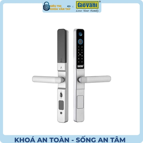 Khóa vân tay  Giovani cửa nhôm GSL-K276S màu bạc