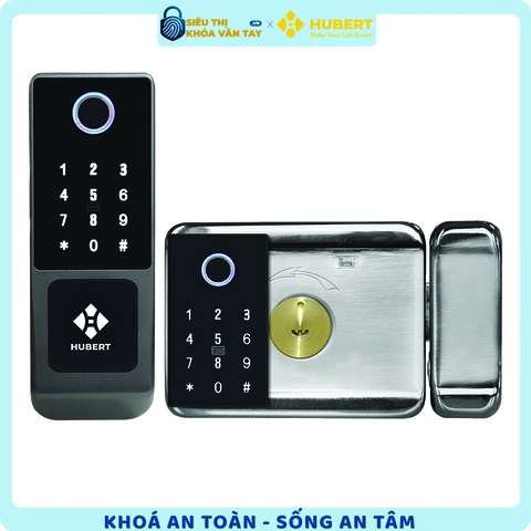 Khóa vân tay Hubert cửa cổng CC68 DARK GRAY